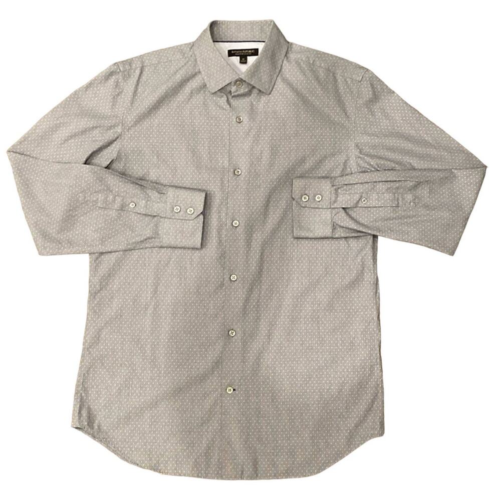 Banana Republic Non-Iron Slim Fit Button Down Long Sleeve Dress Shirt Size M